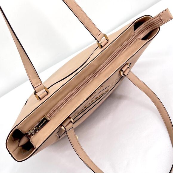 Michael Kors Frame Out Item Saffiano Leather Large North South Tote in Oyster - Picture 11 of 14